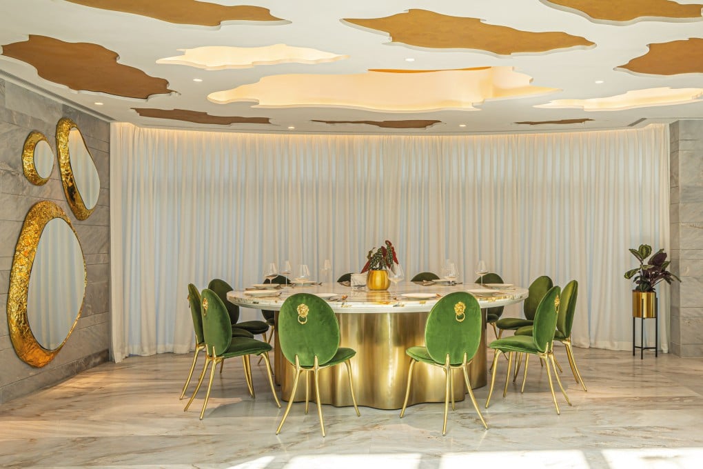 The dining room in the house in Tai Po, Hong Kong, designed by Seehow Design. Photo: Jason To / Black Cat Image