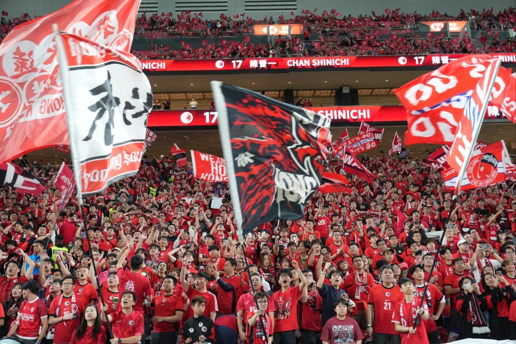 Fans show their support for Hong Kong during the Asian Cup qualifier against Singapore at Kai Tak Stadium last month. Photo: Sam Tsang