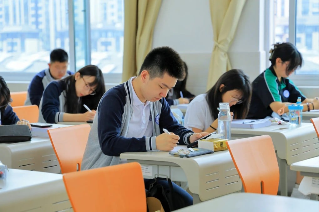 Students at TICC Cunzhi Academy, a private school in Shanghai that offers the DSE curriculum and charges 136,000 yuan (HK$150,000) a year, are seen on August 10. Photo: Handout