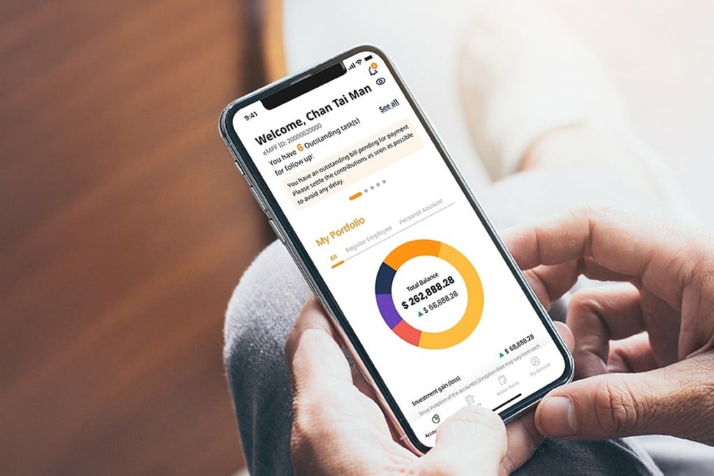 The eMPF platform provides users with a one-stop online portal for managing their pension funds. Photo: Handout