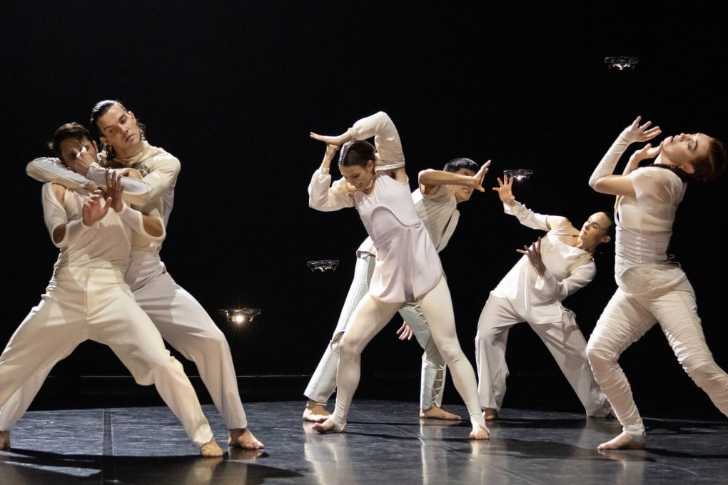 A scene from Lucie in the Sky, a dance performance with drones by the Australasian Dance Collective that formed part of the opening programmes of Hong Kong’s East Kowloon Cultural Centre. Photo: David Kelly