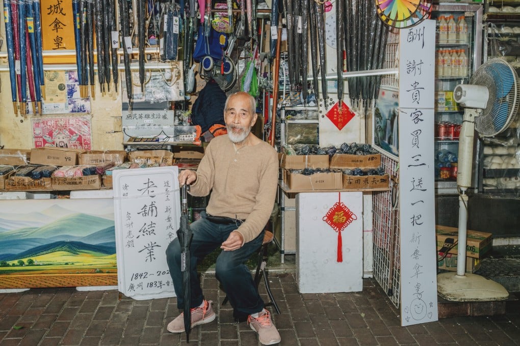 Yau Yiu-wai, owner of Sun Nga Shing Umbrella Store in Hong Kong, which he plans to close after five generations. Photo: Jocelyn Tam