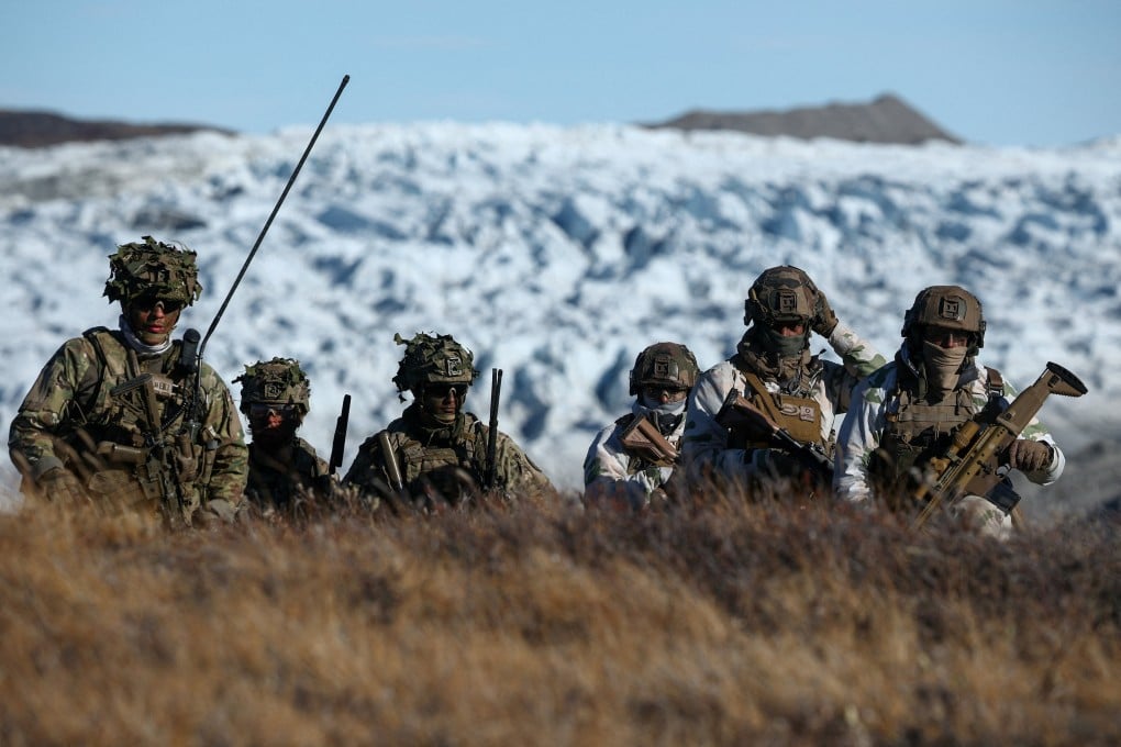 Members of the Danish armed forces in military drills in Greenland in September. Photo: Reuters