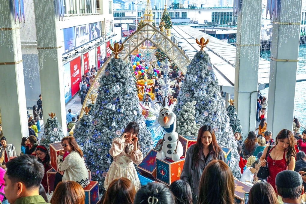 Christmas decorations at Harbour City in Tsim Sha Tsui. Photo: Karma Lo