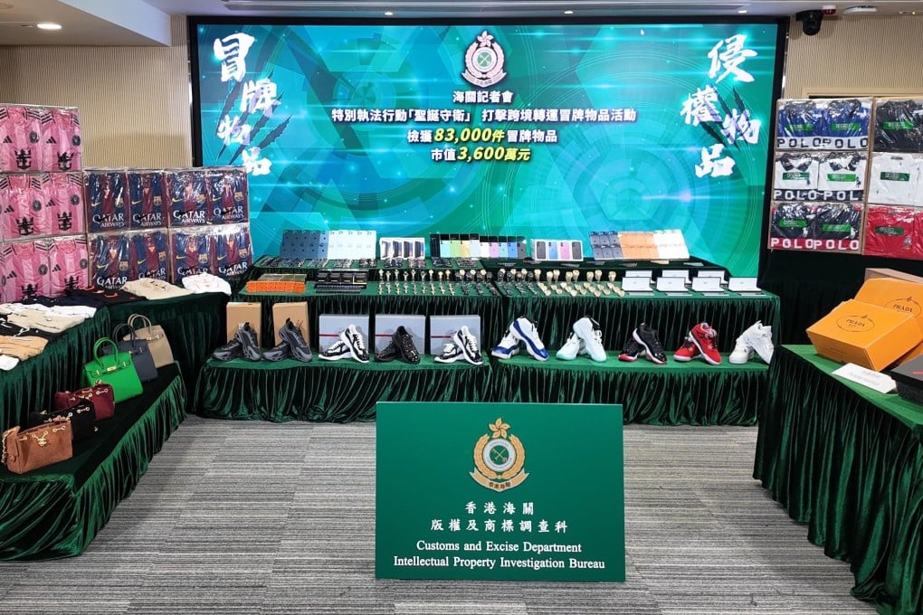 Some of the counterfeit items seized by customs in the recent operation. Photo: Handout