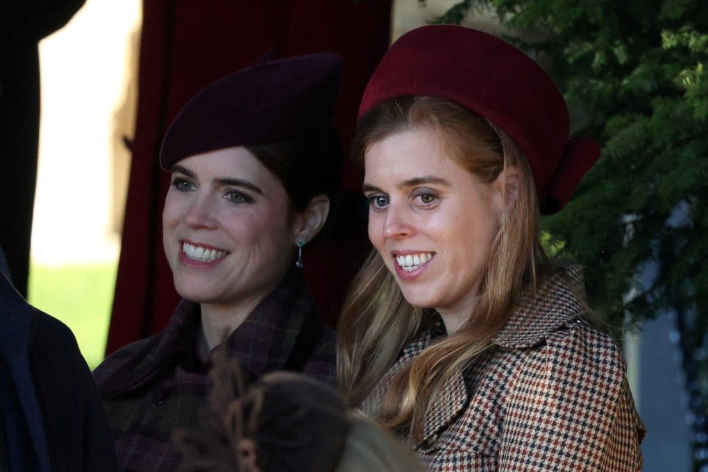 Britain’s Princess Beatrice and Princess Eugenie after attending the Royal Family’s Christmas Day service. Photo: Reuters