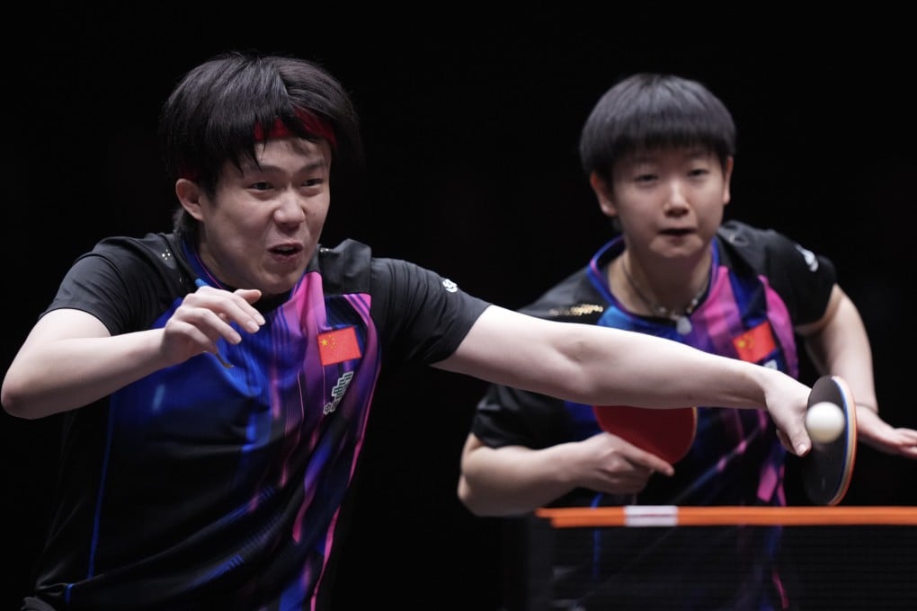 Wang Chuqin (left) and Sun Yingsha withdrew from their singles semi-finals through injury at the WTT Finals. Photo: Xinhua