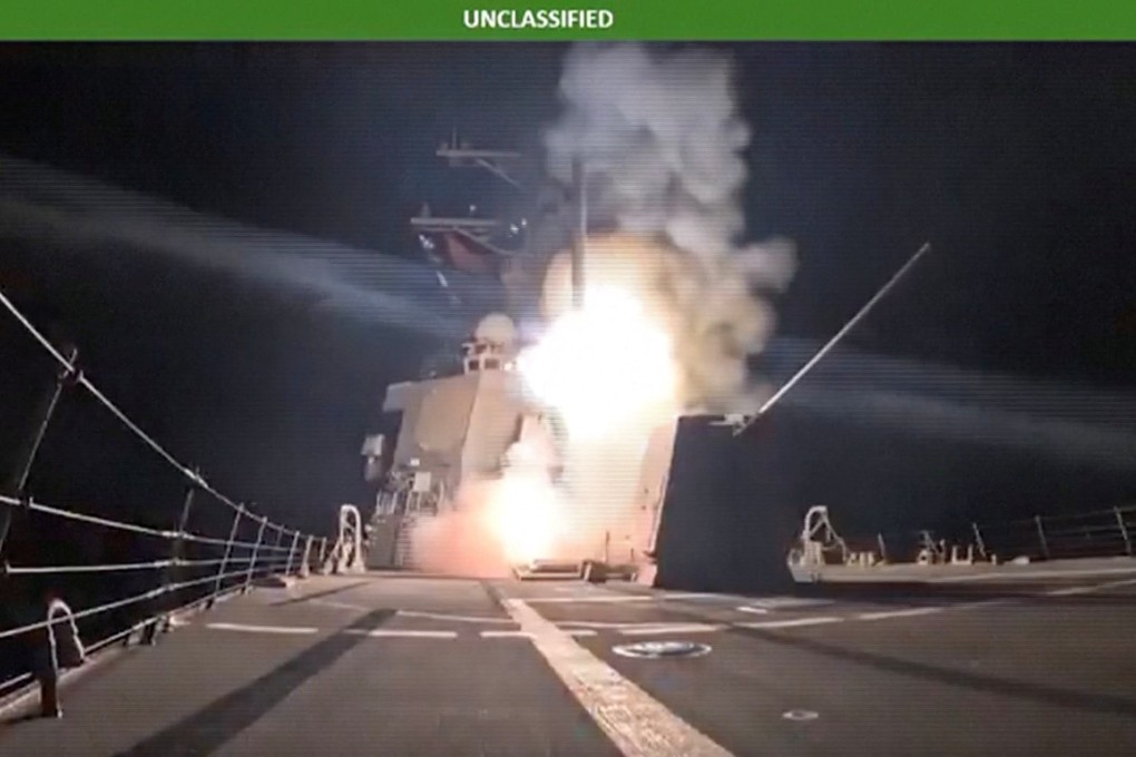 A missile is launched from a military vessel at an unidentified location, in a screen grab obtained from a video released by the Department of War on December 25, 2025. Photo: US Department of War via Reuters