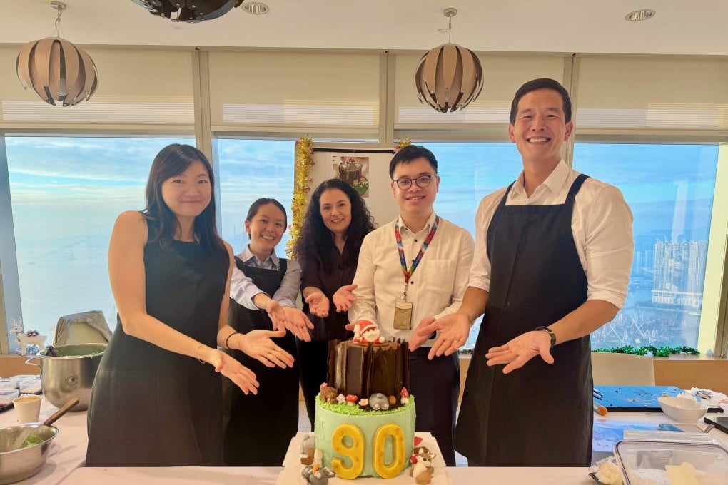 Morgan Stanley staff participating in a charity bake auction as part of the firm’s annual ‘Season for Good’ initiative, which raises funds for Operation Santa Claus and other community partners. Photo: Handout