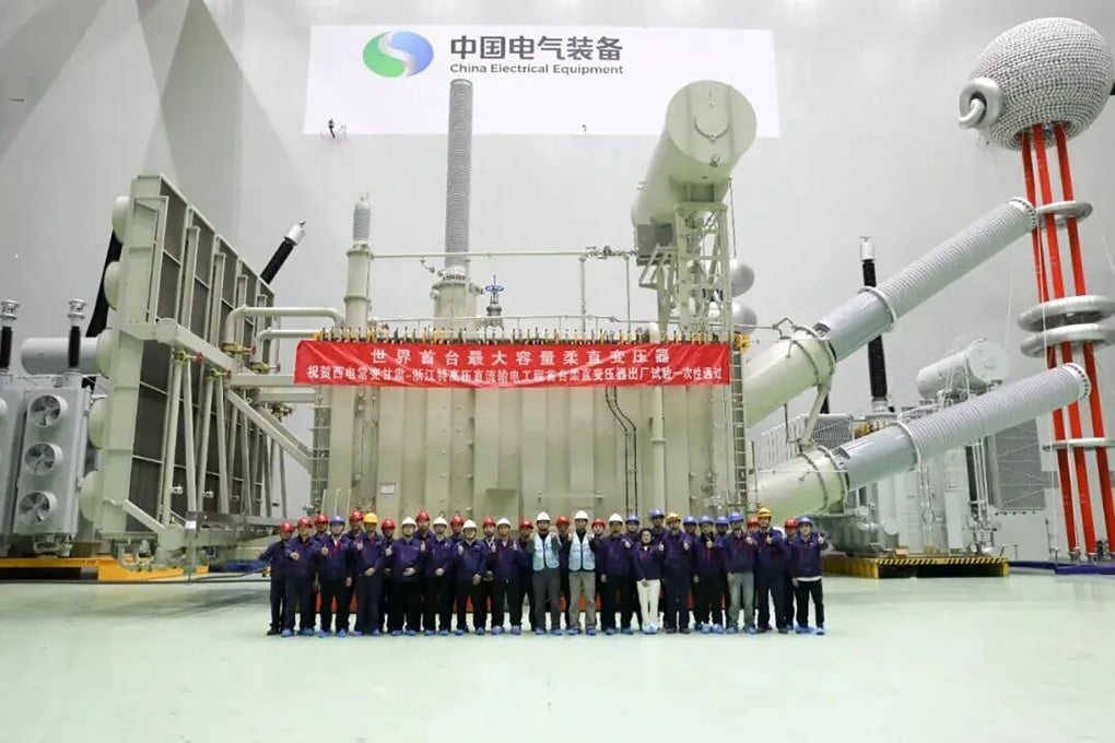 China unveils the world’s most powerful smart direct current transformer, which can significantly reduce the blackout risk of renewable energy. Photo: Handout