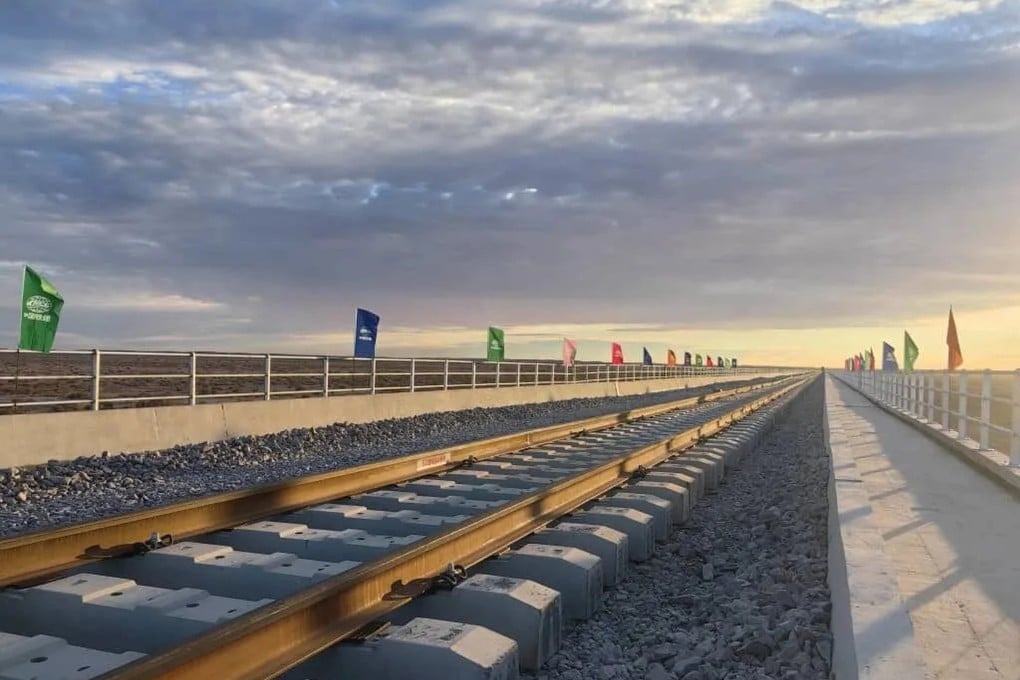 China’s CRCC has completed laying track on the 6km PK330 Bridge, a final and critical link in a new railway designed to unlock Algeria’s mineral wealth. Photo: CCRC