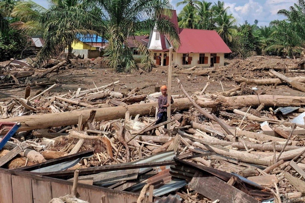 The Angkola Protestant Church stands amid flood devastation at Aek Ngadol village in South Tapanuli, North Sumatra province, Indonesia on December 25. Photo: AFP