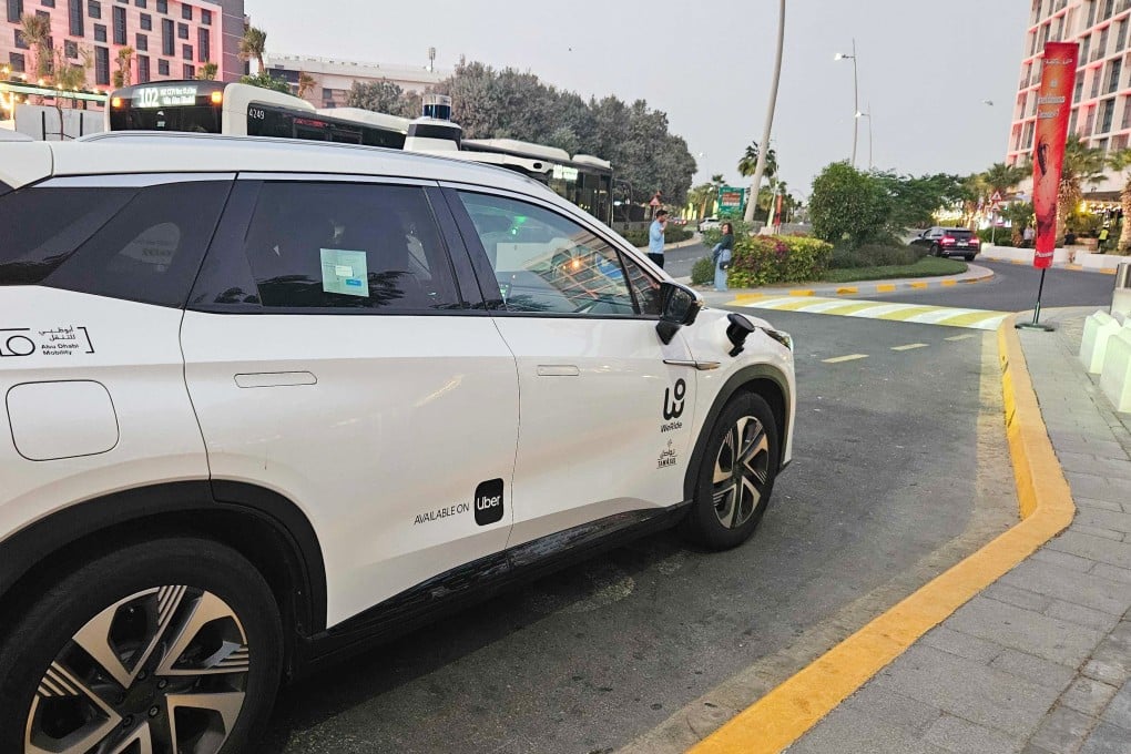 A WeRide robotaxi in Abu Dhabi on December 7, 2025. Chinese robotaxi developers see the Middle East as one of their starting points for global expansion. Photo: Coco Feng