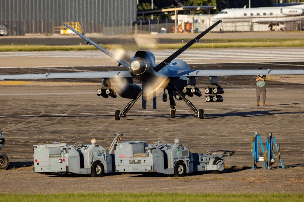 A US Air Force MQ-9 Reaper drone before take-off in Puerto Rico on December 26, 2025. Photo: Reuters