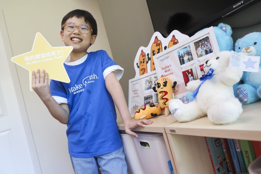 Sophie Chan, who is battling leukaemia has made a plush toy called Corny Ketchy to give to people who supported her during her treatment. Photo: Edmond So