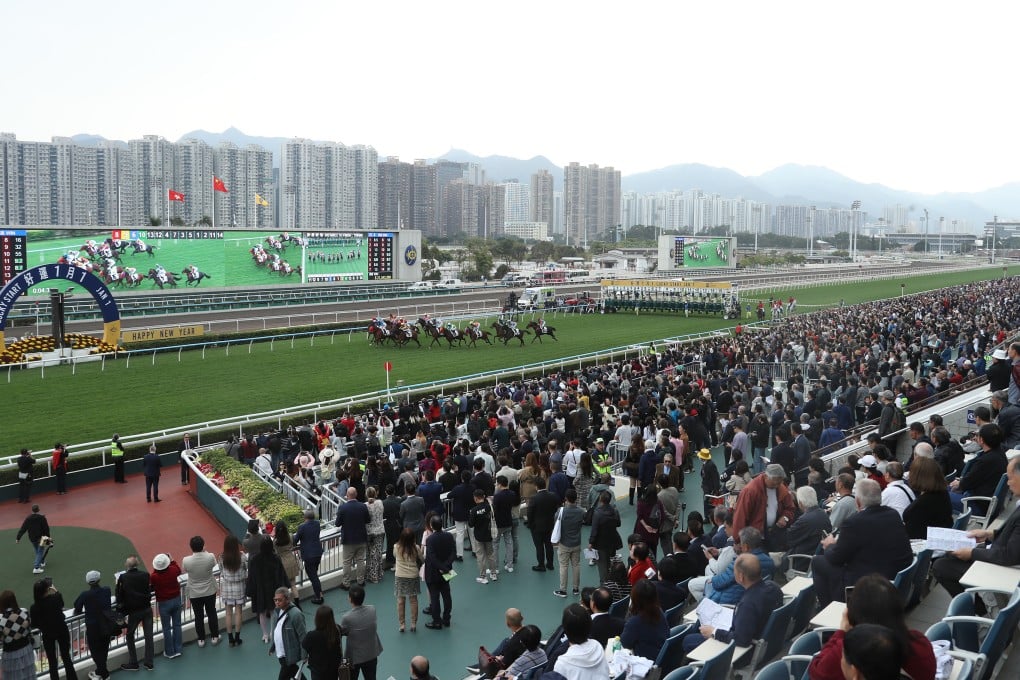 Spectators watch as Yiu Cheung Victory, ridden by Alexis Badel wins the fifth race at Sha Tin. Photo: Kenneth Chan.