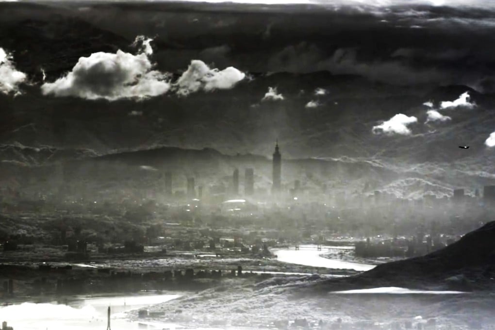 A PLA social media account posted imagery showing Taipei 101, purportedly taken from a PLA military drone during military exercises around Taiwan this week. Photo: Handout