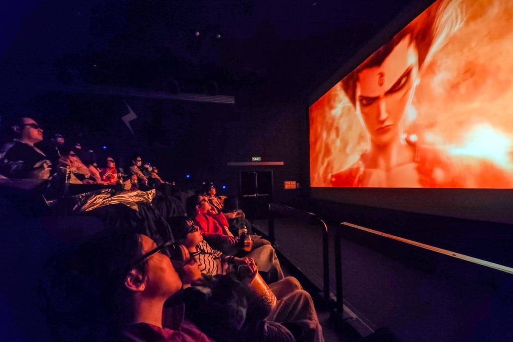 An audience watches Ne Zha 2 at a cinema in Beijing on February 16. Photo: Xinhua
