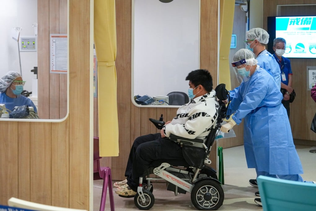A patient in Kwong Wah Hospital’s A&E department on New Year’s Day, when new medical charges in Hong Kong kicked in. Photo: Sun Yeung
