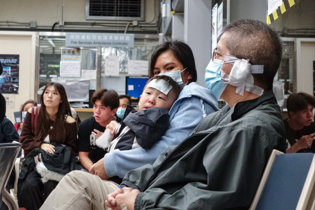 Patients wait for treatment at the accident and emergency department of Queen Elizabeth Hospital in Jordan. Photo: Karma Lo