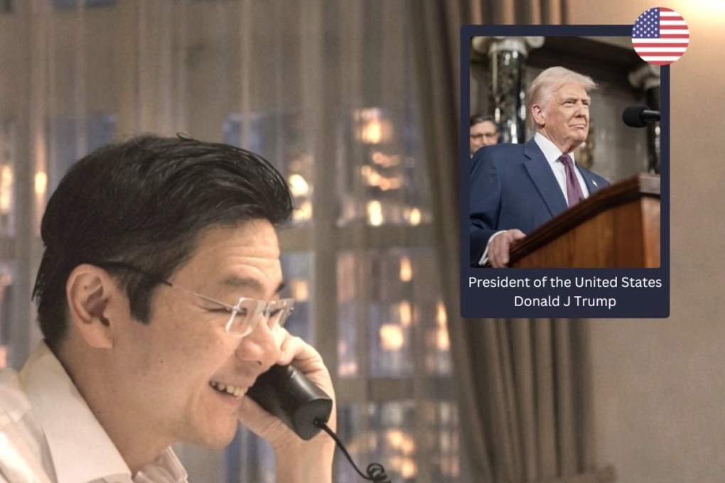 Singapore Prime Minister Lawrence Wong spoke with US President Donald Trump on Friday. Photo: Facebook/Lawrence Wong