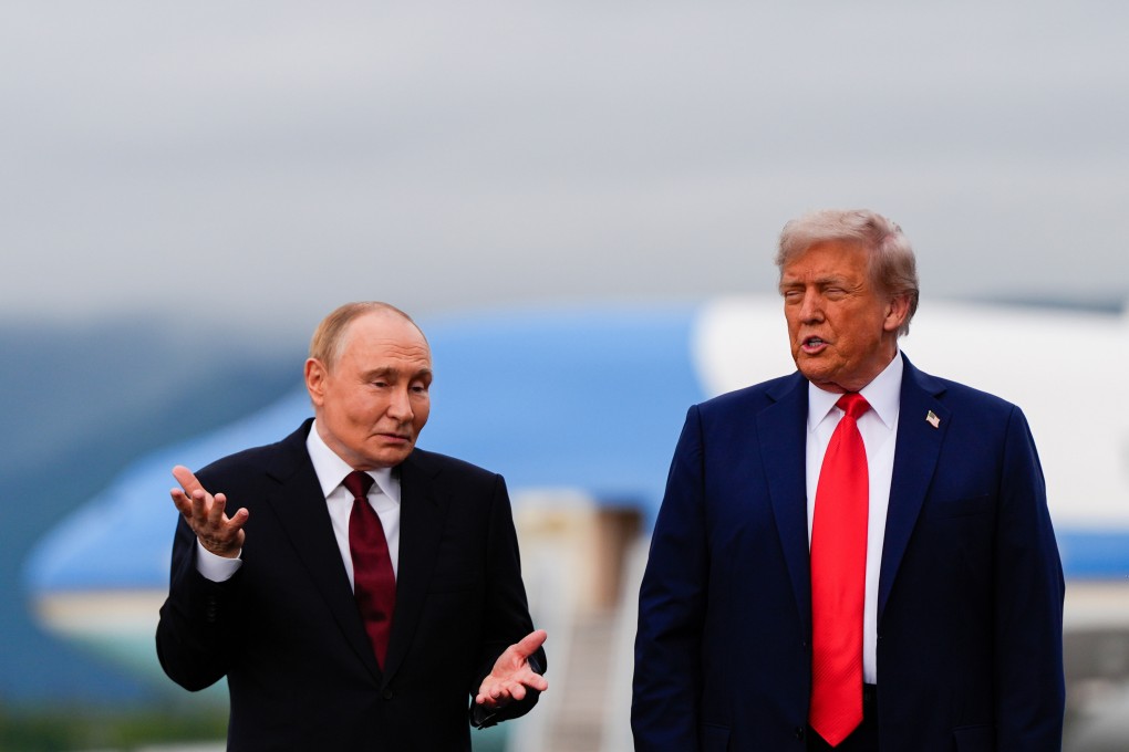 US President Donald Trump, right, and Russian President Vladimir Putin in Alaska in August. On Saturday, Trump said Putin was killing “too many people”. Photo: AP