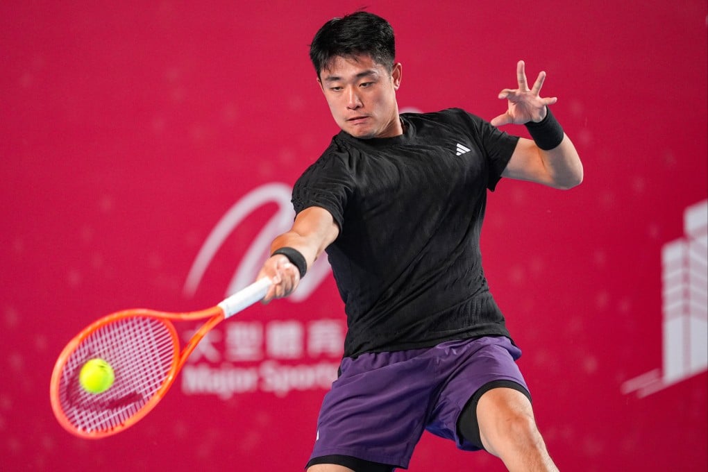 Wu Yibing of China beat Fabian Marozsan of Hungary at the Bank of China Hong Kong Tennis Open at Victoria Park in Causeway Bay on Monday. Photo: Eugene Lee