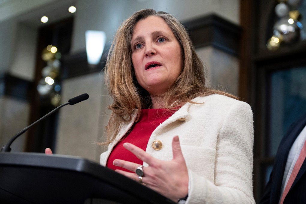 Canada’s former deputy prime minister Chrystia Freeland. Photo: The Canadian Press via AP / File