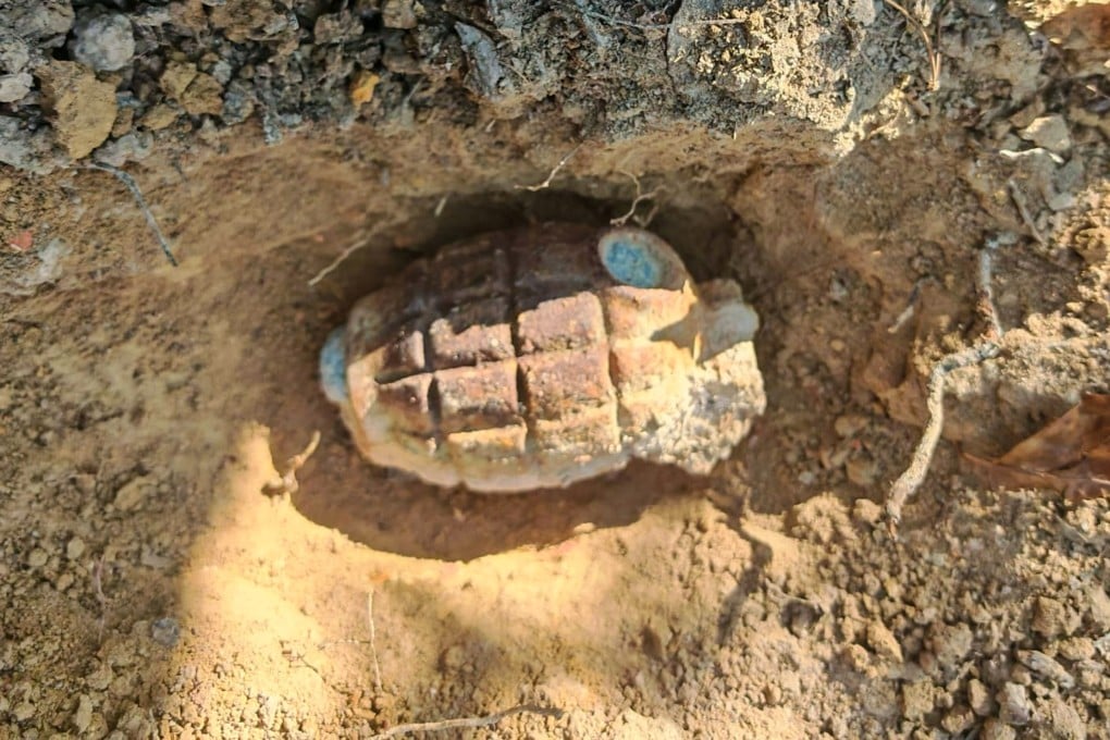 A World War II British grenade was discovered on Wednesday morning in Aberdeen Country Park. Photo: Handout