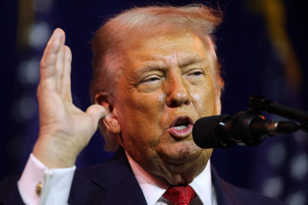 US President Donald Trump addresses a House Republican retreat at the Kennedy Centre on Tuesday. Photo: AFP