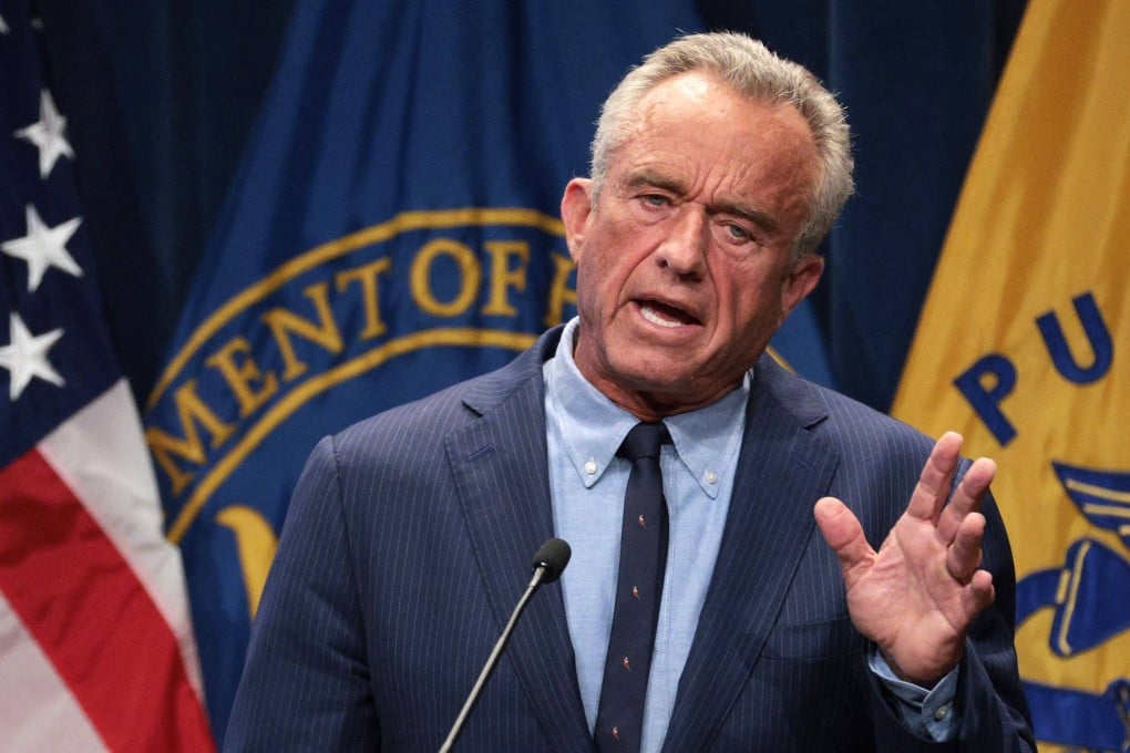 US Secretary of Health and Human Services Robert F. Kennedy Jnr speaks during a news conference in Washington in April 2025. Photo: Getty Images via AFP