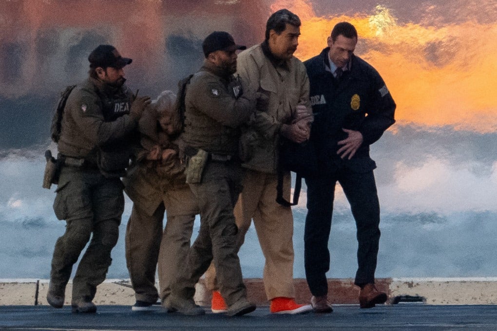 Captured Venezuelan President Nicolas Maduro and his wife are escorted to a Manhattan court to face US federal charges on Monday. Photo: Reuters