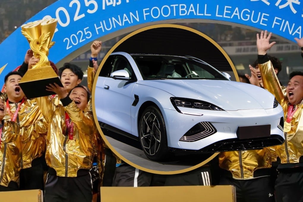An entrepreneur in China, promised each player in a local football team a car if they won a key tournament then reneged on her pledge when they did. Photo: SCMP composite/Shutterstock/RedNote