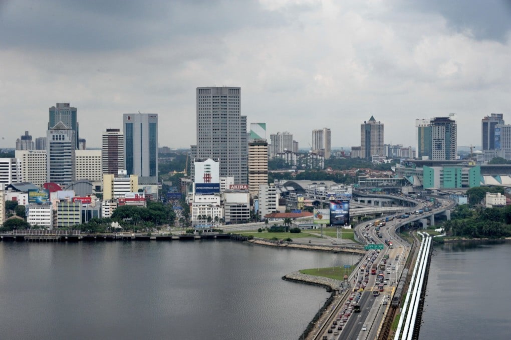 A view from Singapore towards Johor Bahru in southern Malaysia, a key crossing point for Malaysians working in the city state. Photo: AFP