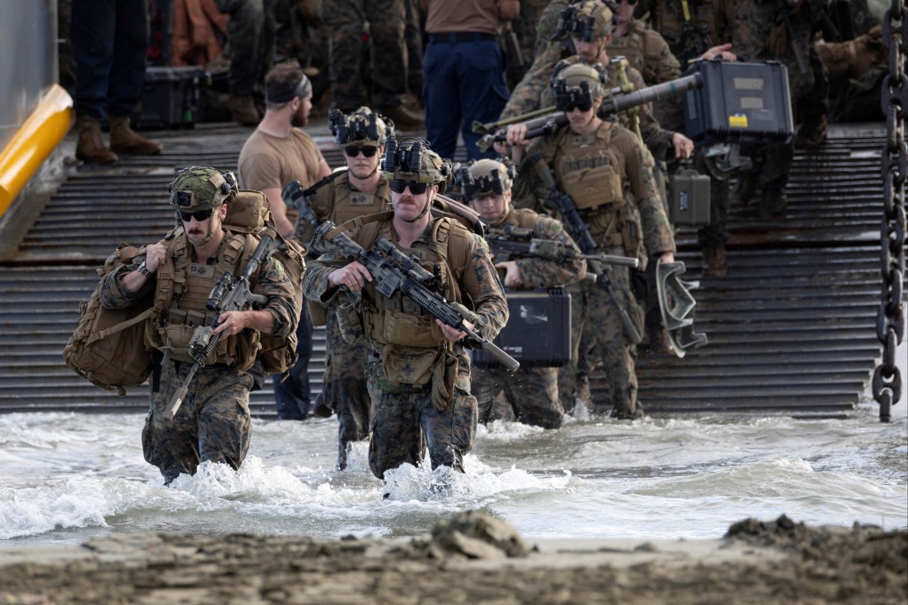 Marines disembark from a US Navy Landing Craft Utility during amphibious operations in Arroyo, Puerto Rico, in December. Photo: Reuters