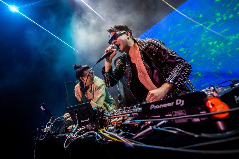 Pete Sabine, aka DJ Fabsabs (right), and Joshua Wolper DJ a Cantomania set at the after party for the Black Eyed Peas’ gig at the AXA x Wonderland, in Hong Kong’s West Kowloon Cultural District, on November 19 last year. Photo: Alan Yiu Photography