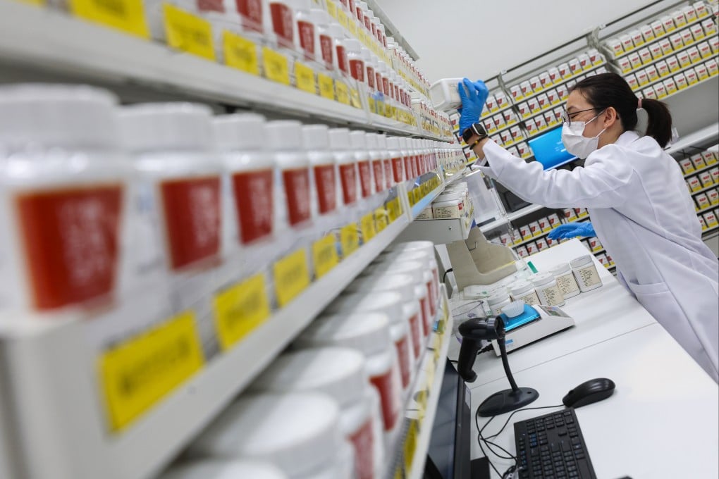 A traditional Chinese medicine pharmacy at the Hong Kong Chinese Medicine Hospital in Tseung Kwan O. Photo: Edmond So
