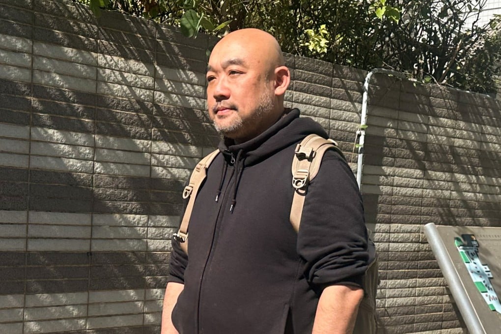 Book Punch owner Pong Yat-ming outside Kowloon City Court on Thursday. Photo: Fiona Chow