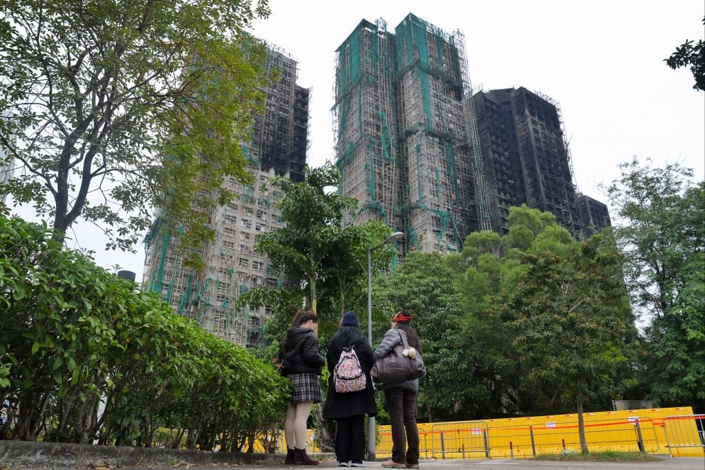 The fire broke out on November 26, raging for about 43 hours and engulfing seven of Wang Fuk Court’s eight blocks. Photo: Elson Li