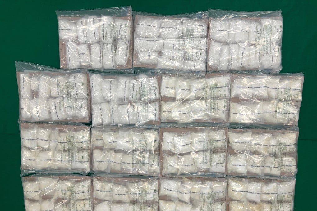 Customs officers found 36.2kg of suspected narcotics while inspecting two seaborne consolidated containers in December. Photo: Handout