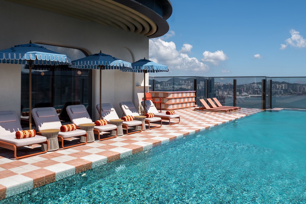 The outdoor pool at Swim Club at Kimpton Tsim Sha Tsui, which boasts impressive harbour views. Photo: Swim Club
