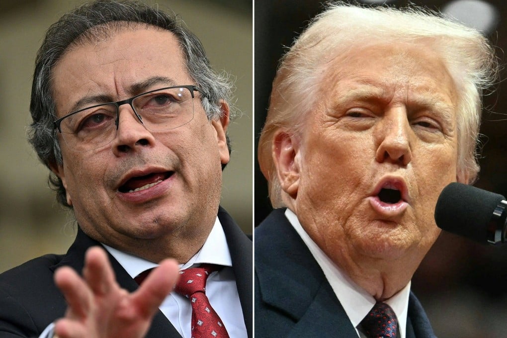 US President Donald Trump (right) spoke with Colombian President Gustavo Petro over the phone on Wednesday. Photos: AFP