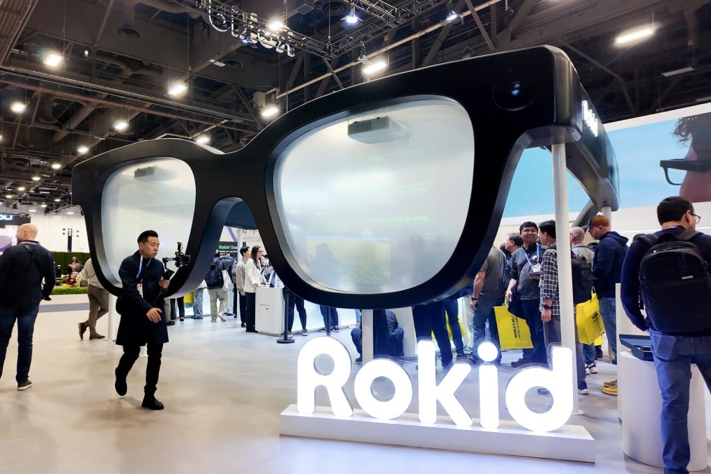 Visitors flock to Hangzhou-based Rokid’s eye-catching exhibition booth at the CES trade show in Las Vegas. Photo: Wency Chen