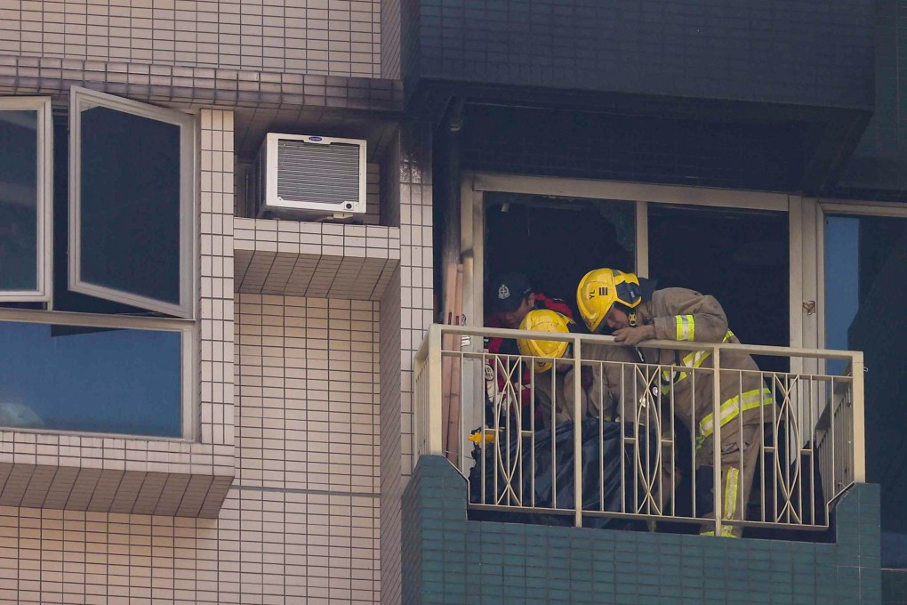 A man was killed after a fire tore through a high-rise flat in Yuen Long. Photo: Edmond So
