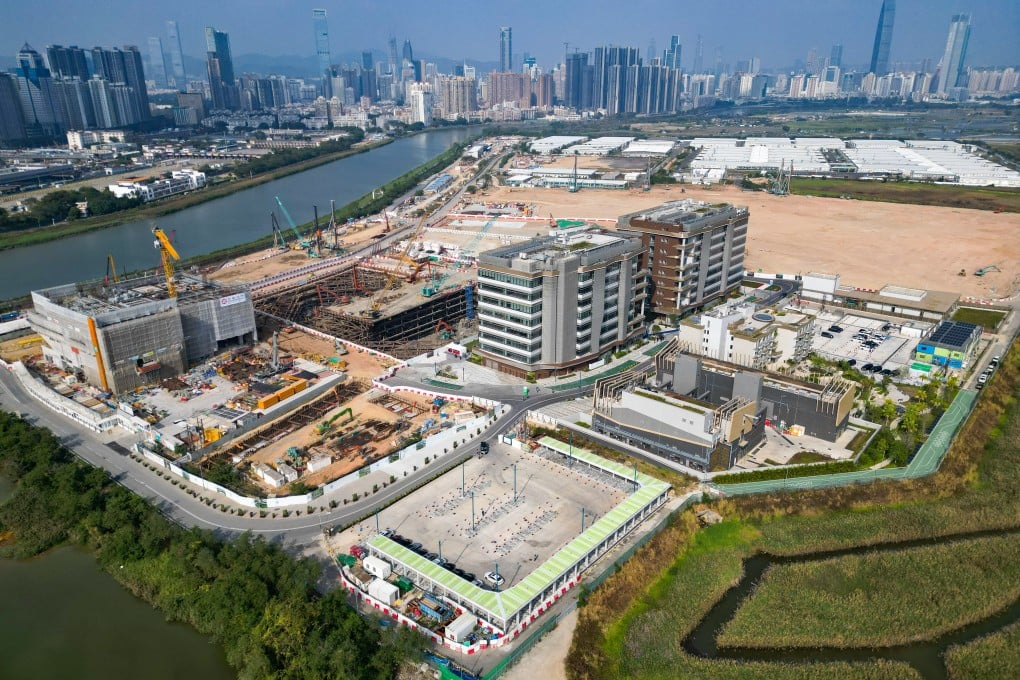 Construction is under way at the Hong Kong-Shenzhen Innovation and Technology Park. Photo: Eugene Lee