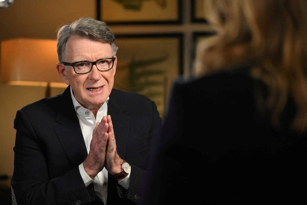Peter Mandelson, former British ambassador to the US, attends an interview pre-recorded for the BBC in London, Britain on January 10. Photo: Jeff Overs / BBC / Handout via Reuters