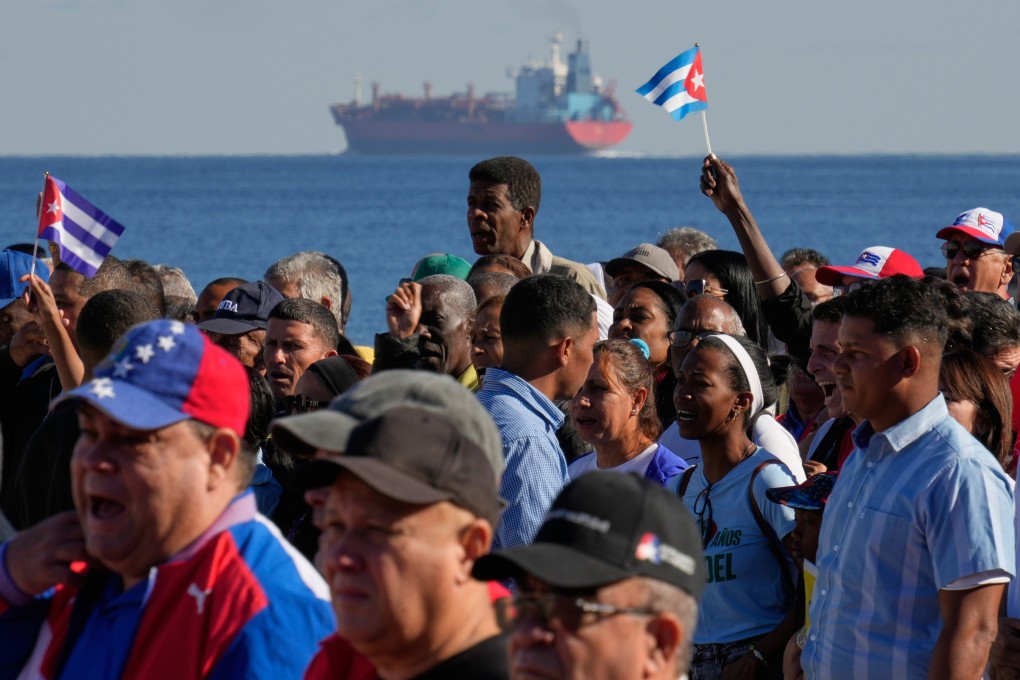 Cubans rally in Havana on January 3 in solidarity with Venezuela after the US captured President Nicolas Maduro and flew him out of the country. Photo: AP