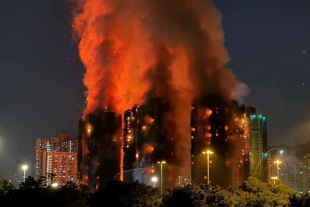 The Tai Po blaze in Hong Kong, which broke out on November 26 last year, killed 161 people, injured 79 and displaced nearly 5,000 residents. Photo: AFP