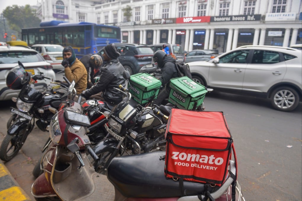 More than 200,000 gig workers staged protests across major Indian cities on New Year’s Eve to demand for legislative protection, social security benefits and better wages. Photo: Anadolu via Getty Images
