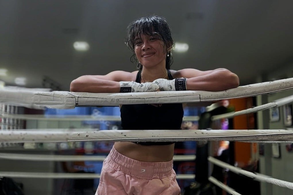Efasha Kamarudin, known professionally as The Face, poses inside the ring at the Spartans Boxing Club in Singapore, where she trains.
Photo: Instagram/fash_theface